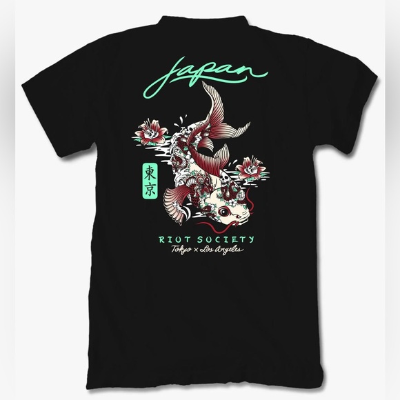 New! Riot Society Japan Koi Tattoo T-Shirt - Picture 6 of 7